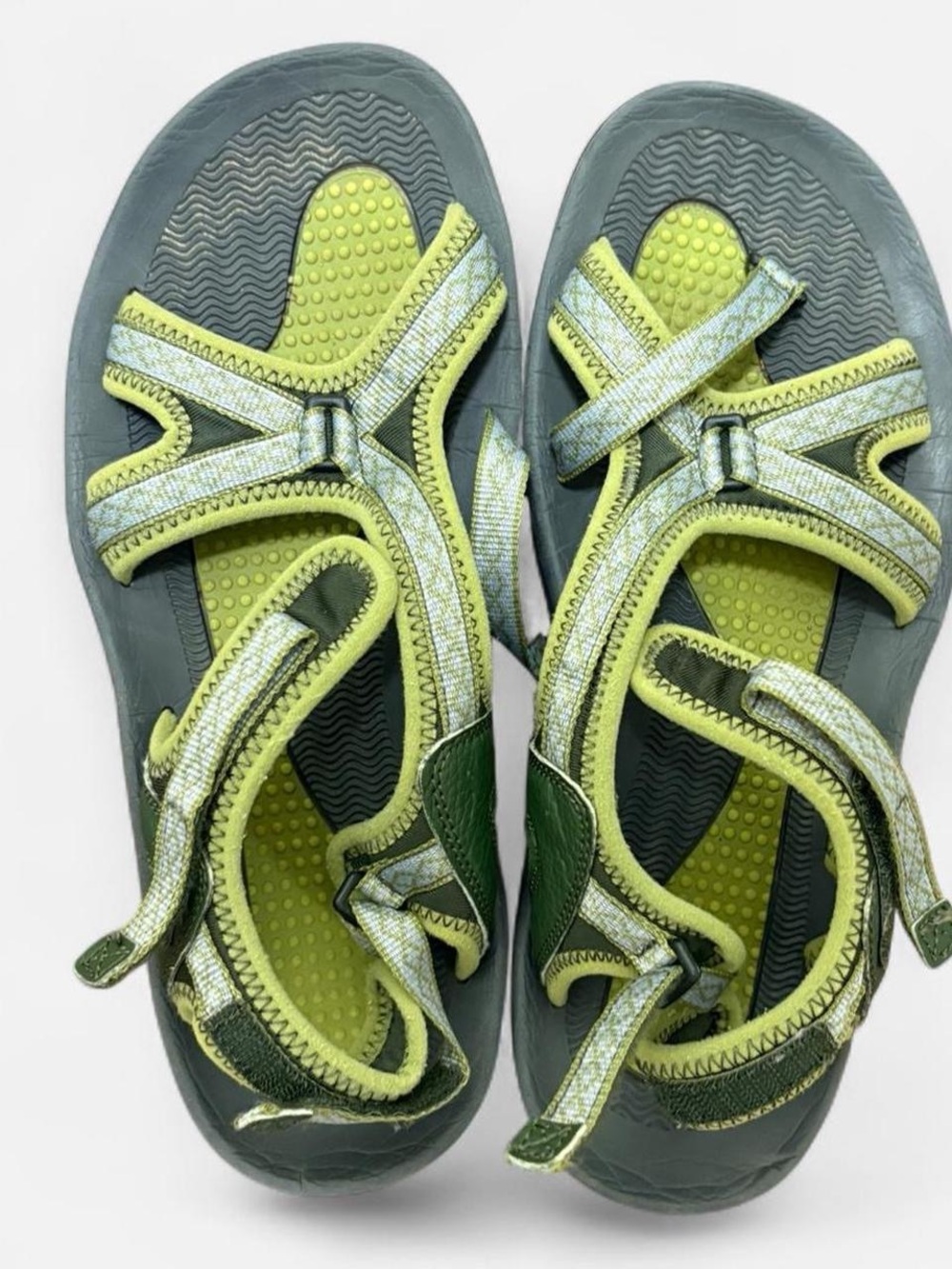 Lands' End women’s green hiking sandals, Size US 9